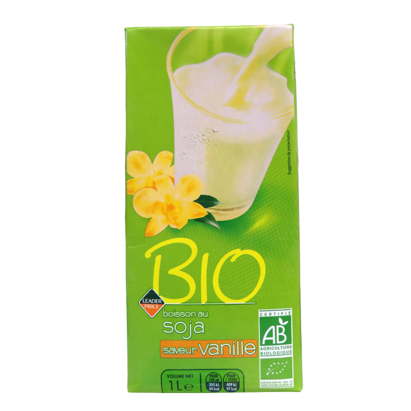 BOISSON AU SOJA SAVEUR VANILLE BIO (1L)