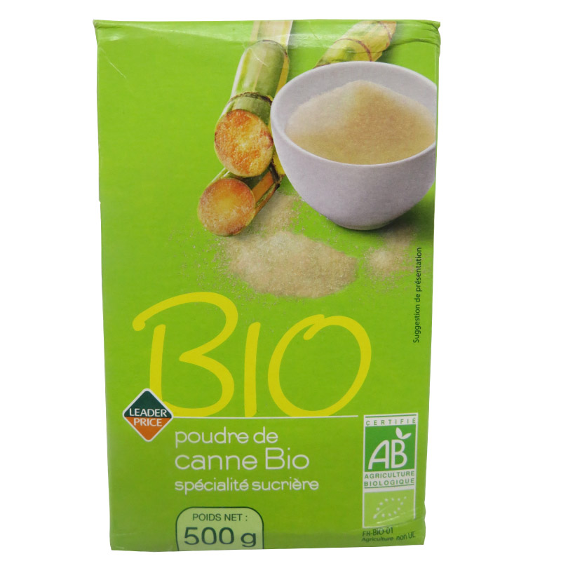 SUCRE DE CANNE BLOND POUDRE BIO (500G)