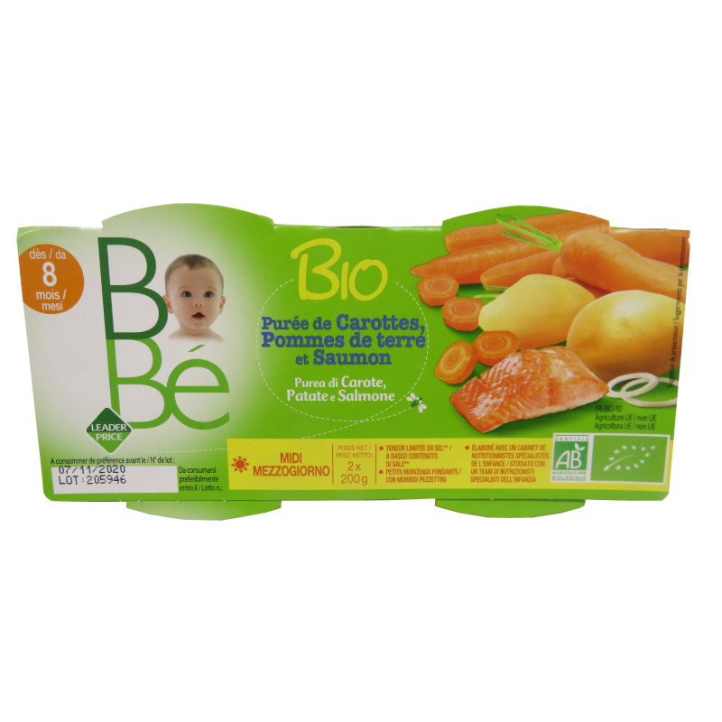 POT BEBE LEGUME SAUMON BIO 2X200GRS