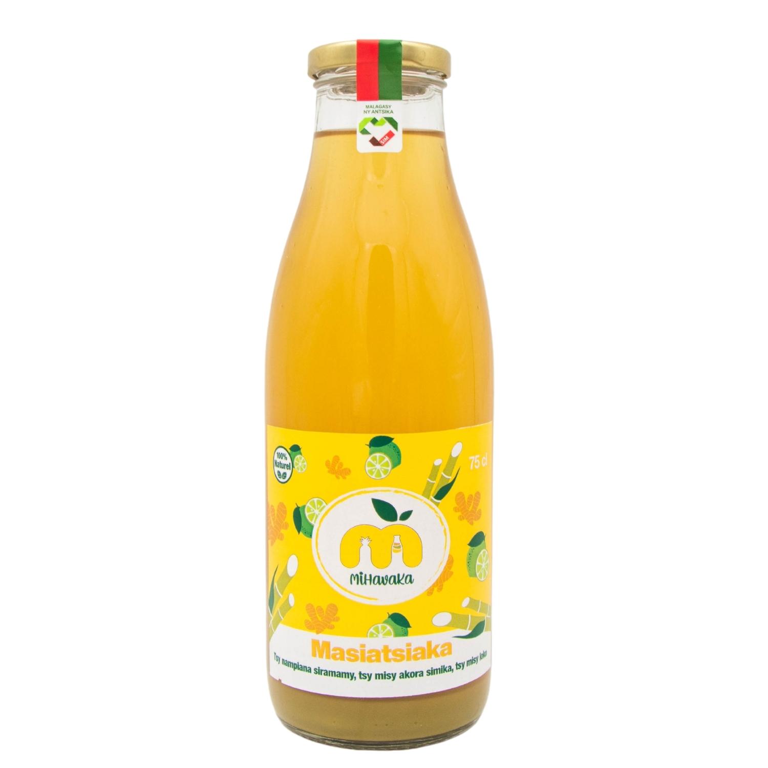 JUS CANNE EAU CITRON GINGEMBRE-MATSIATSIAKA 75CL